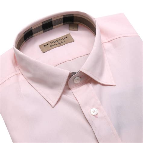 burberry shirt collar trim pale pink men|authentic burberry shirt.